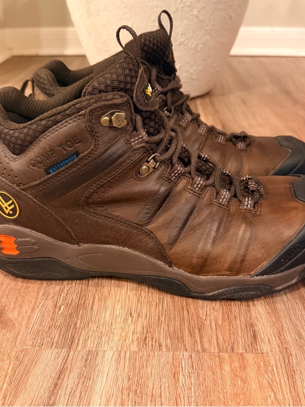 Hawx Men's Axis Waterproof Hiker Boot Composite Toe Leather Men’s Size 13 D Gorp